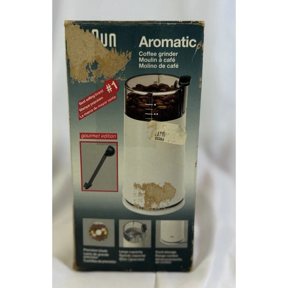 Braun Aromatic KSM4 Coffee Grinder Type 4041 w/ Box & Scoop Tested
